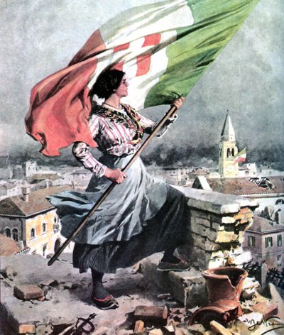 Első világháború 1915 1918 Olaszország-Vittorio Veneto alkotó: Achille Beltrame