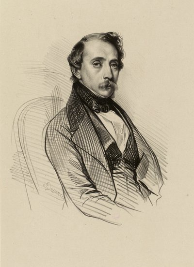 François-Alexandre David litográfus portréja (IFF 190) alkotó: Achille Devéria