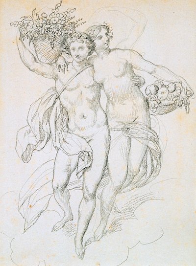 Psyche és Cupido, 1820-1857 alkotó: Achille Devéria
