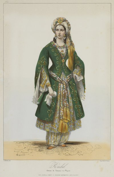 Élisa Rachel, mint Roxane a Bajazetben, Racine, 1838 alkotó: Achille Devéria