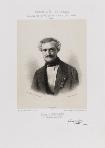 Nemzetgyűlés, a népképviselők galériája - Sylvain Guizard (Creuse) alkotó: Achille Devéria