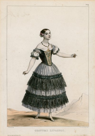 Spanyol jelmez alkotó: Achille Devéria