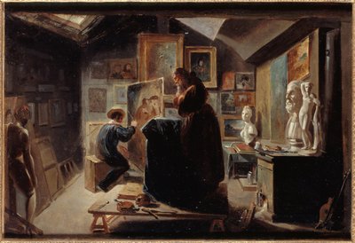 Modell póz, 1838 körül (olaj, papír, vászon) alkotó: Achille Devéria
