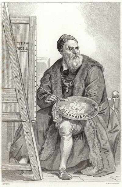 Tiziano portréja alkotó: Achille Devéria