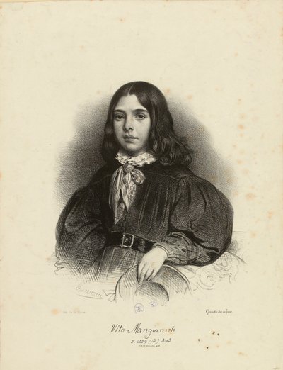 Vito Mangiamele portréja 1827-1897, 1839. alkotó: Achille Devéria