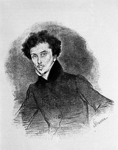 Alexandre Dumas francia író (1802 - 1870) apjának portréja 1832 körül. Deveria litográfiája. alkotó: Achille Devéria
