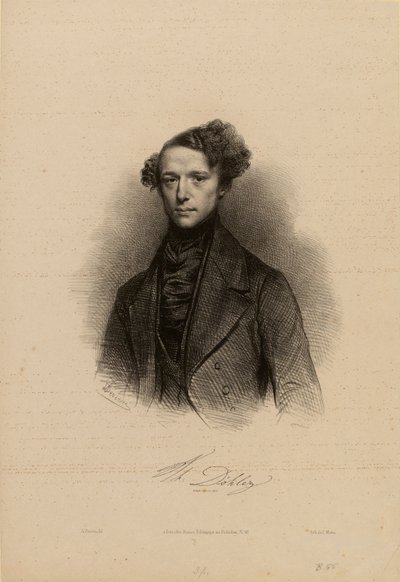 Theodor Döhler zeneszerző portréja 1814-1856. alkotó: Achille Devéria