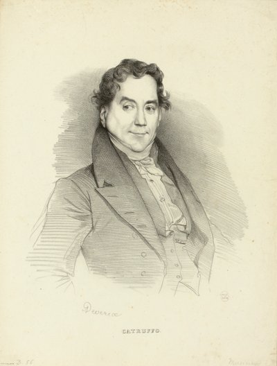 Gioseffo Catrufo énekes és zeneszerző portréja 1771-1851, 1830. alkotó: Achille Devéria