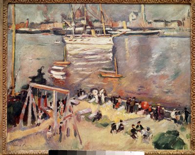 Belépés egy Corvette-be az antwerpeni kikötőben Othon Friesz festménye (1879-1949) 1906 Magángyűjtemény alkotó: Achille Emile Othon Friesz