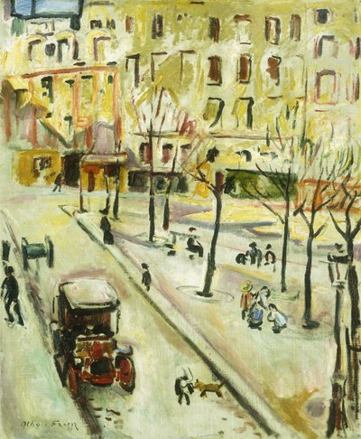 Párizsi utcai jelenet; Scene de rue, Párizs alkotó: Achille Emile Othon Friesz