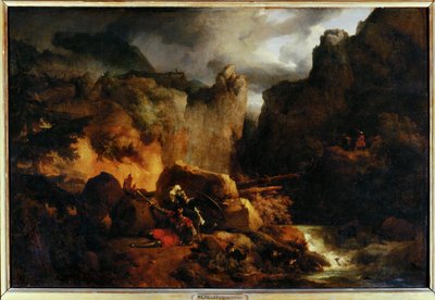 Paysage. Mort de Roland 778-ban - Tájkép. Roland halála 778-ban ... alkotó: Achille Etna Michallon
