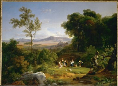 Paysage inspire par la vue de Frascati - táj ihlette a kilátás Frascati ... alkotó: Achille Etna Michallon