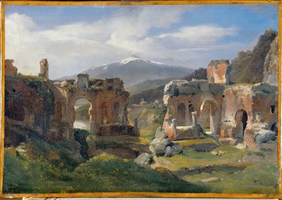 Ruines du theatre de Taormina - A taorminai színház romjai ... alkotó: Achille Etna Michallon