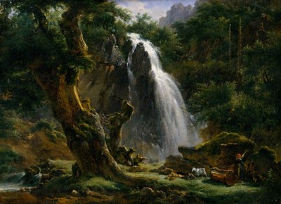 Vízesés Mont-Dore-nál, 1818. alkotó: Achille Etna Michallon