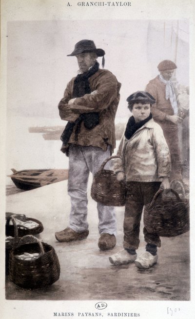 Granchi-Taylor szardíniai paraszt tengerészei alkotó: Achille Granchi-Taylor