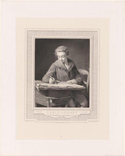 Carle Vernet portréja Carle Vernet (cím a tárgyon) alkotó: Achille Jacquet