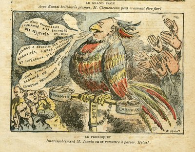Illusztráció: Achille Lemot (1846-1909) a Le Pelerinben, 2008.01.26 - A nagy páva - Greve, szocializmus, Carmaux, humanita (napló) - Jaures Jean, Parroquet alkotó: Achille Lemot