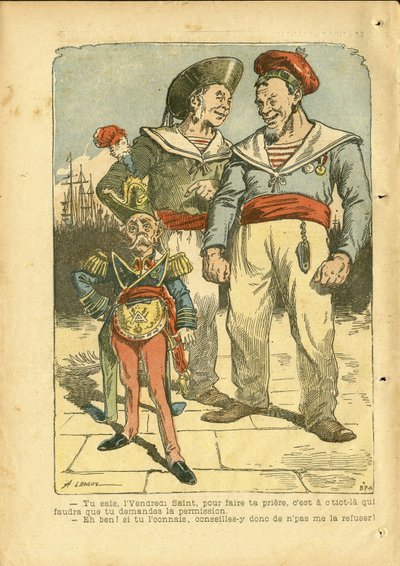Achille Lemot (1846-1909) illusztrációja a Le Pelerinben alkotó: Achille Lemot