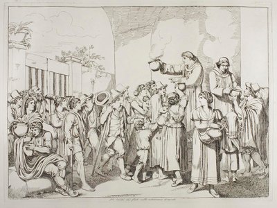 A szerzetesek alamizsnái alkotó: Achille Pinelli