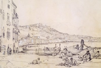 Kilátás Nápolyra a Margellina felől alkotó: Achille Vianelli