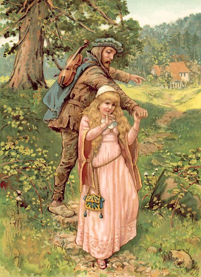 A hercegnő és a koldusember (chromolitho) alkotó: Ada Dennis