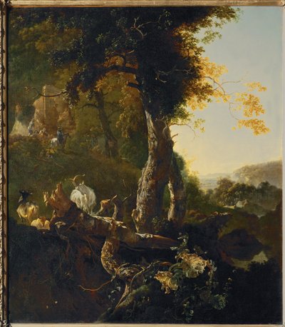 Paysage au soleil levant - Tájkép felkelő nappal ... alkotó: Adam (after) Pynacker