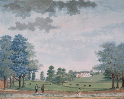 A nagy ház és park Chawtonban, 1780 körül alkotó: Adam Callander