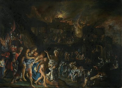 Trója égése alkotó: Adam Elsheimer