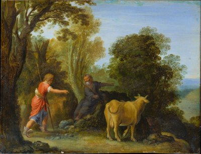 Merkúr és Battosz alkotó: Adam Elsheimer