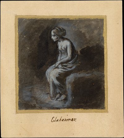 Sitzende junge Frau alkotó: Adam Elsheimer