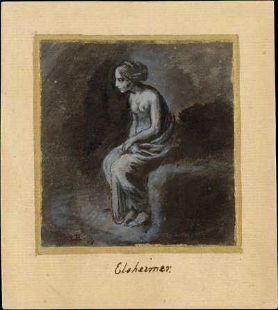 Ülő fiatal nő, 16. század vége – 17. század eleje. alkotó: Adam Elsheimer