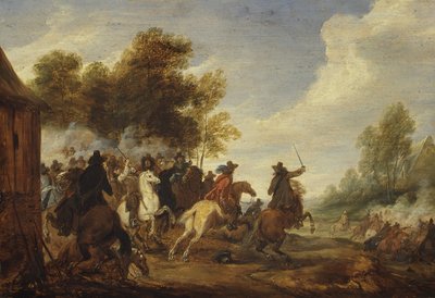 Egy lovassági elfoglaltság. alkotó: Adam Frans van der Meulen