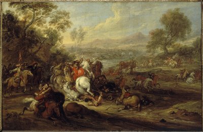 Lovassági sokk vagy lovassági harc, 1652 és 1690 között (olaj, vászon) alkotó: Adam Frans van der Meulen