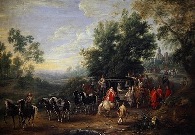 Egy hercegnő utazó körmenete alkotó: Adam Frans van der Meulen