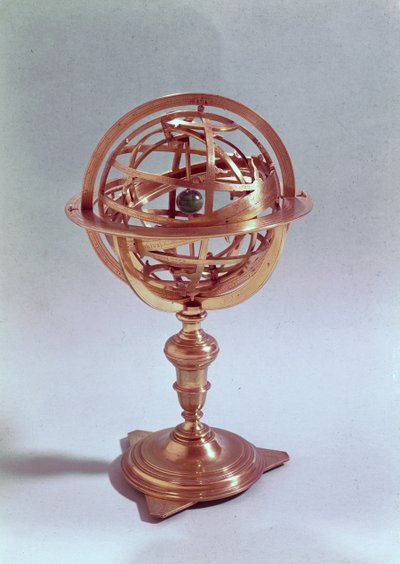 Ptolemaioszi rendszerben készült armilláris gömb, Róma, 1648 (sárgaréz) (lásd még: 75480) alkotó: Adam Heroldt