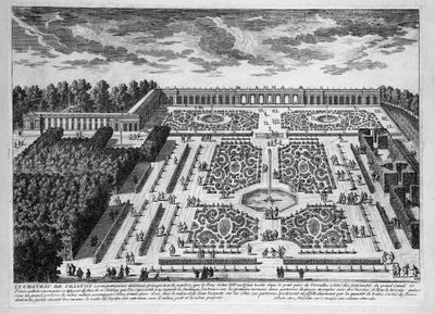 A Chateau de Trianon, a Petit Trianon kertje a Versailles-i királyi palotában alkotó: Adam Perelle