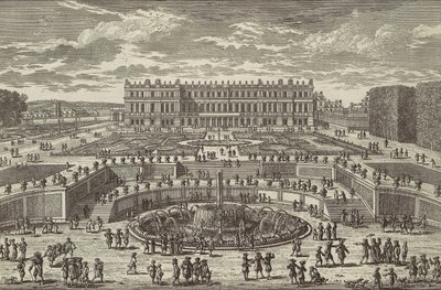 Versailles látképe Versailles látképe, kerti homlokzat, 1680-as évek. alkotó: Adam Perelle