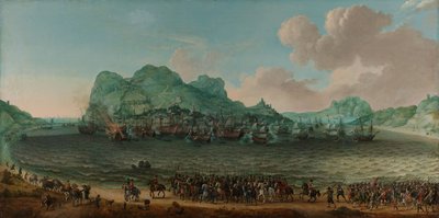 A Jacob van Heemskerck admirális által irányított flotta győzelme a spanyolok felett Gibraltár közelében, 1607. április 25. alkotó: Adam Willaerts
