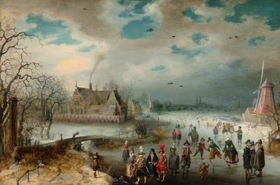 Korcsolyázás a Frozen Amstel folyón alkotó: Adam van Breen