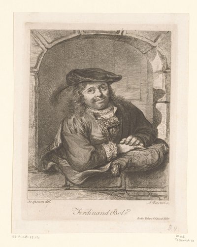 Ferdinand Bol portréja az ablakban alkotó: Adam von Bartsch