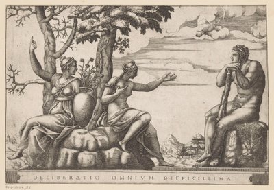 Hercules op de Tweesprong A legnehezebb döntés az összes közül (cím a tárgyon) alkotó: Adamo Scultori