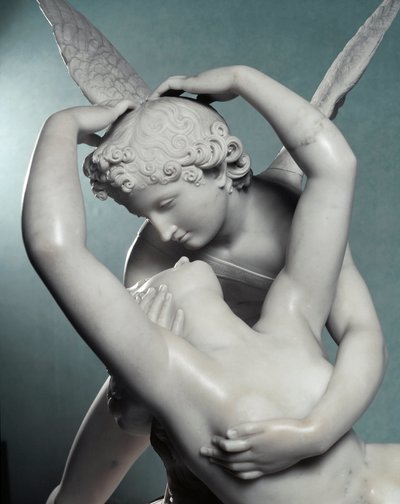 Szerelem és psziché részlet. Adamo Tadolini (1788-1868) márványszobra Antonio Canova (1757-1822) 1787-1793-ban készült munkája alapján. Villa Carlotta, Tremezzo alkotó: Adamo Tadolini
