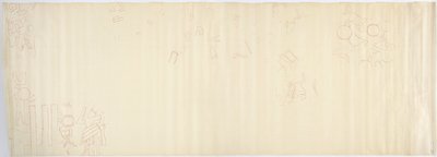 Festmény az északi falról, a Jaguárok felső temploma, Chichen Itza, Mexikó déli része (vörös tinta és grafit) alkotó: Adela Breton