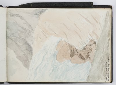 Vázlatfüzet akvarellekről, rajzokról és jegyzetekről, Észak- és Dél-Amerika és Európa, 1909-1910, zöld bőrkötésben (akvarell) alkotó: Adela Breton