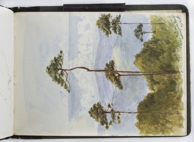 Akvarell vázlatfüzet, rajzok és jegyzetek, Mexikó, 1896-1898 (akvarell) alkotó: Adela Breton
