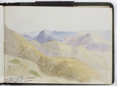 Akvarell vázlatfüzet, rajzok és jegyzetek, Mexikó, 1896-1898 (akvarell) alkotó: Adela Breton