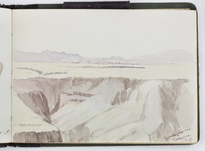 Akvarell vázlatfüzet, rajzok és jegyzetek, Mexikó, 1896-1898 (akvarell) alkotó: Adela Breton