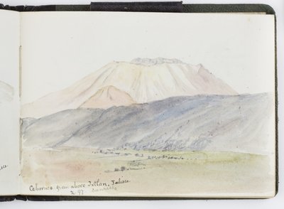 Akvarell vázlatfüzet, rajzok és jegyzetek, Mexikó, 1896-1898 (akvarell) alkotó: Adela Breton