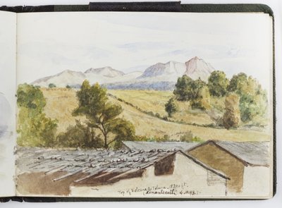 Akvarell vázlatfüzet, rajzok és jegyzetek, Mexikó, 1896-1898 (akvarell) alkotó: Adela Breton