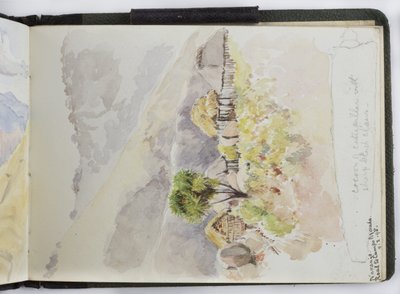 Akvarell vázlatfüzet, rajzok és jegyzetek, Mexikó, 1896-1898 (akvarell) alkotó: Adela Breton